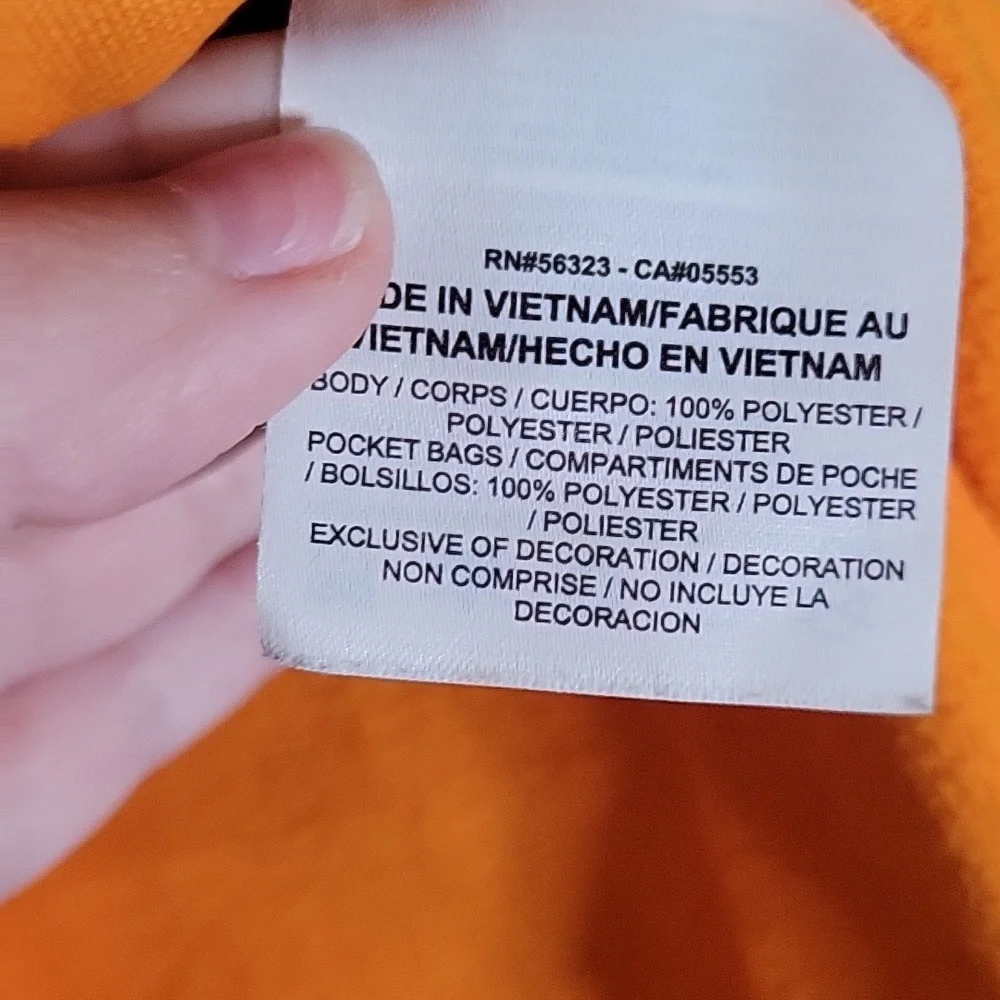 Nike Golf Bright Orange Fleece Lined Half Zip Jacket - Picture 7 of 10